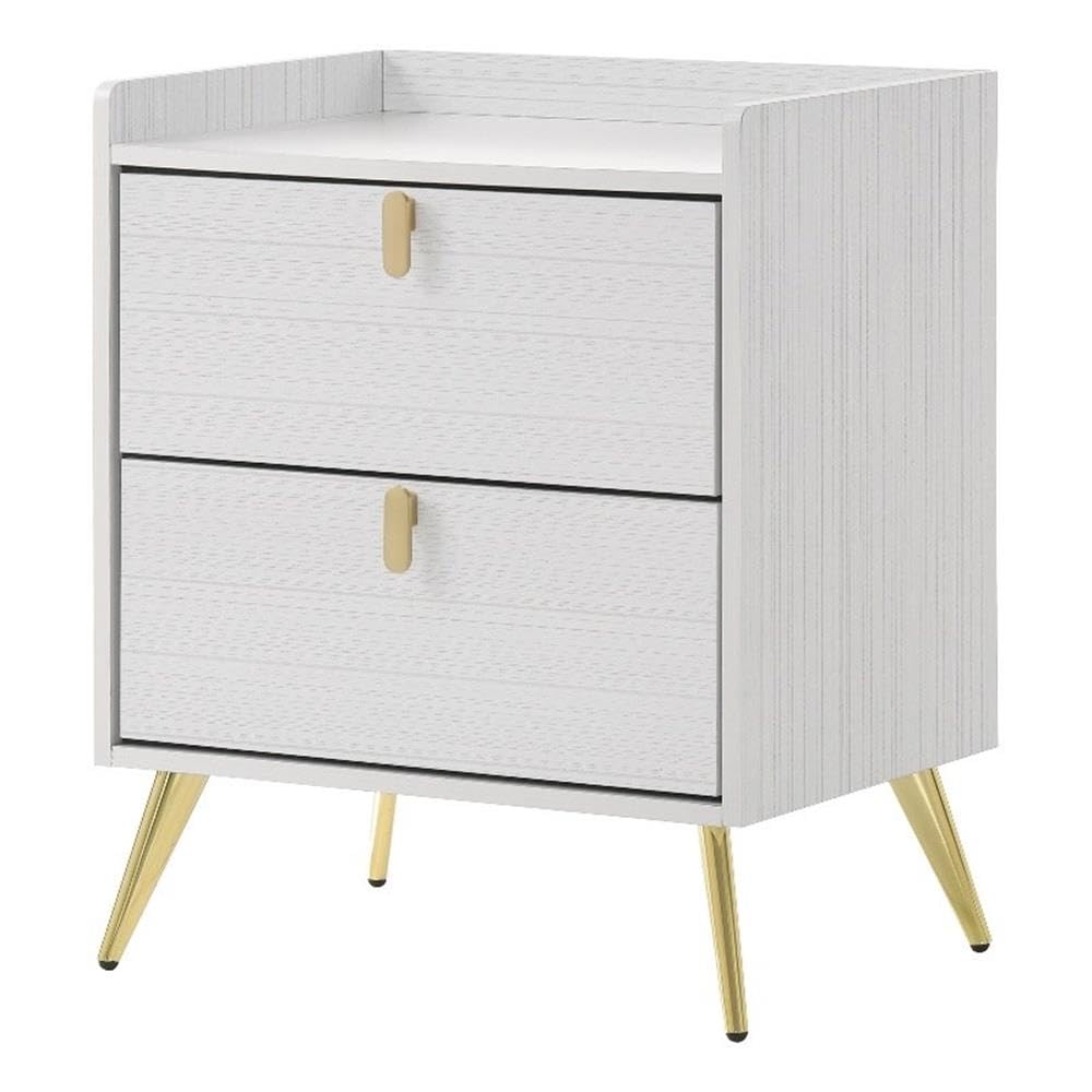 Acme Zeena 2-Drawer Wooden Nightstand in White